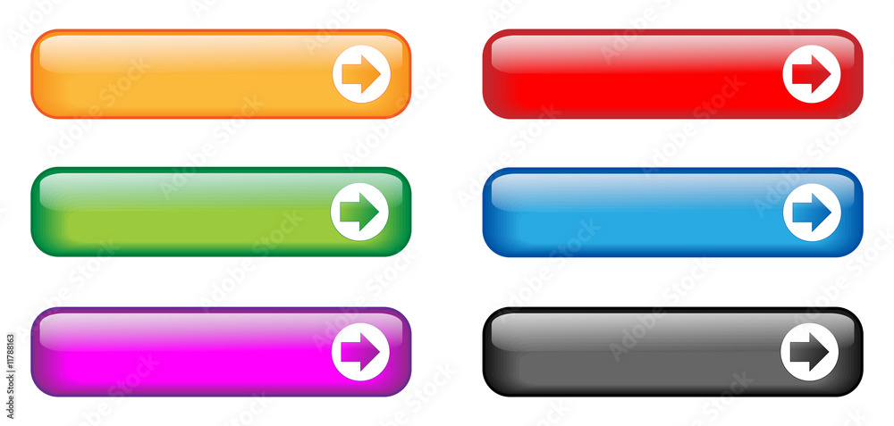 Rectangular Buttons (various colours) Rectangular Buttons (various colours)