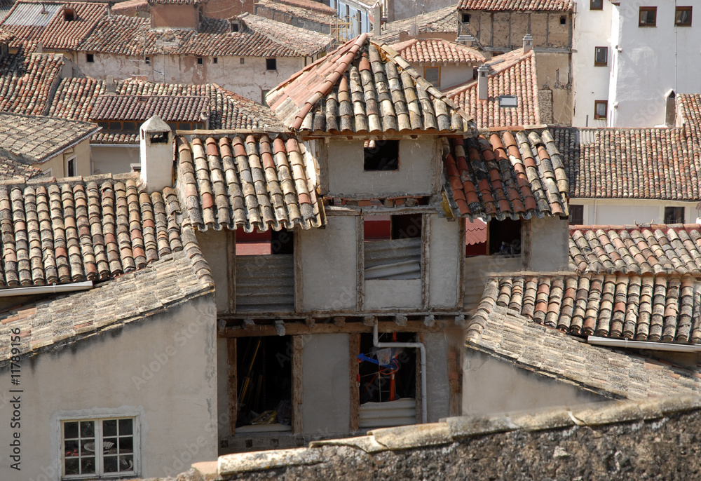 view of the roof houses in a Italy village view of the roof houses in a Italy village