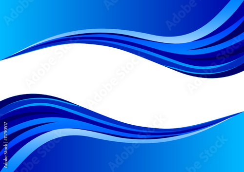 abstract blue wave background; clip-art