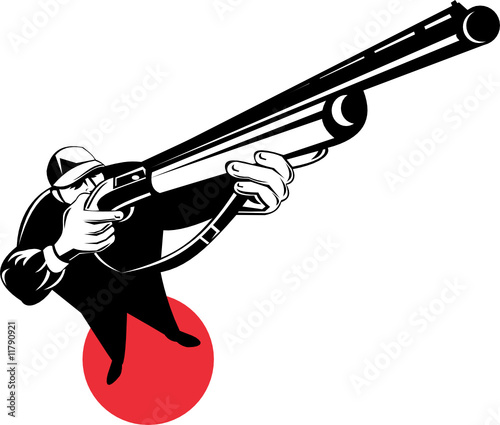Hunter aiming a gun at you