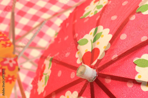 Cocktail umbrellas in bright colors