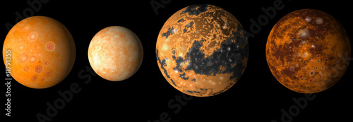 Canvas-taulu Jupiter's moons