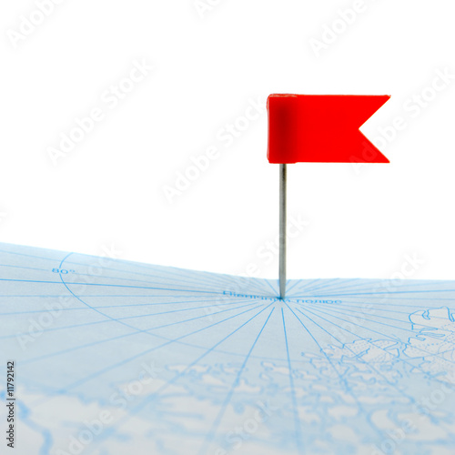 Flag a pin on map isolated