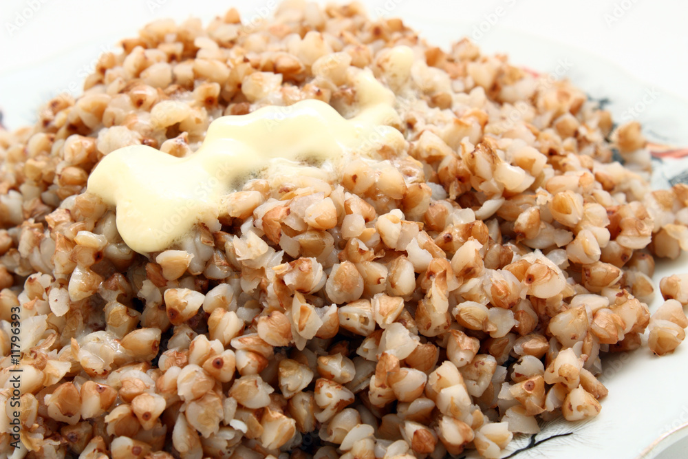 Buckwheat cereal with the cow oil Buckwheat cereal with the cow oil