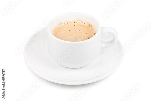 isolated cup of cappucino