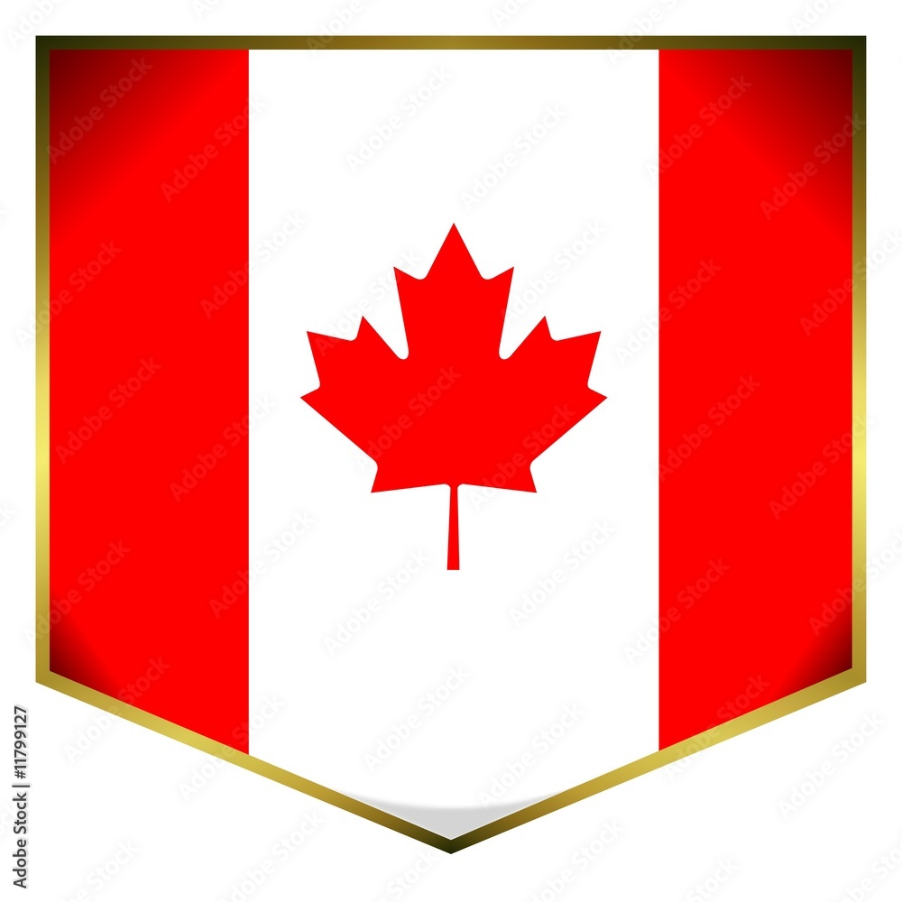 Fototapeta premium drapeau ecusson canada flag