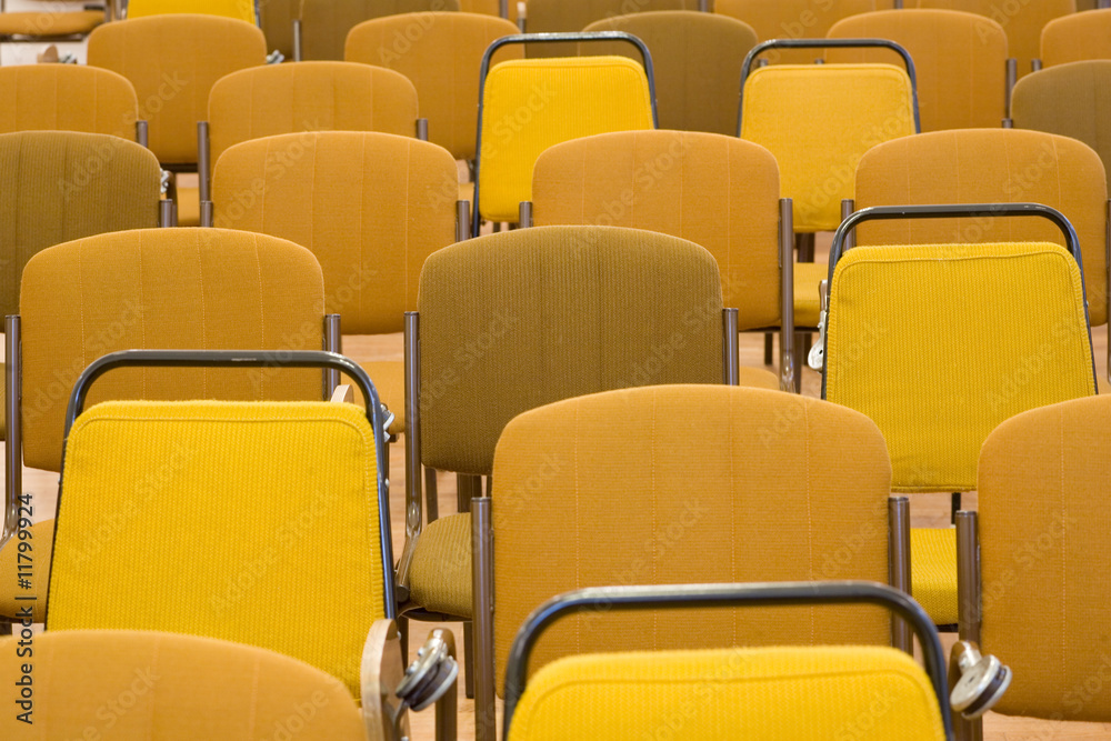 Fototapeta premium empty brown seats
