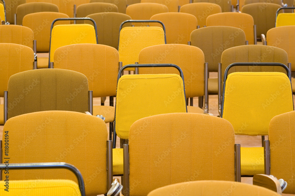 Fototapeta premium empty brown seats