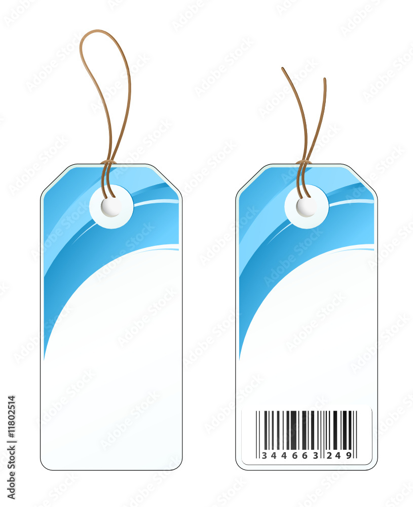 étiquettes bleues