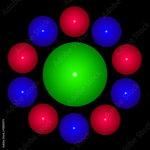 Coloured balls abstract