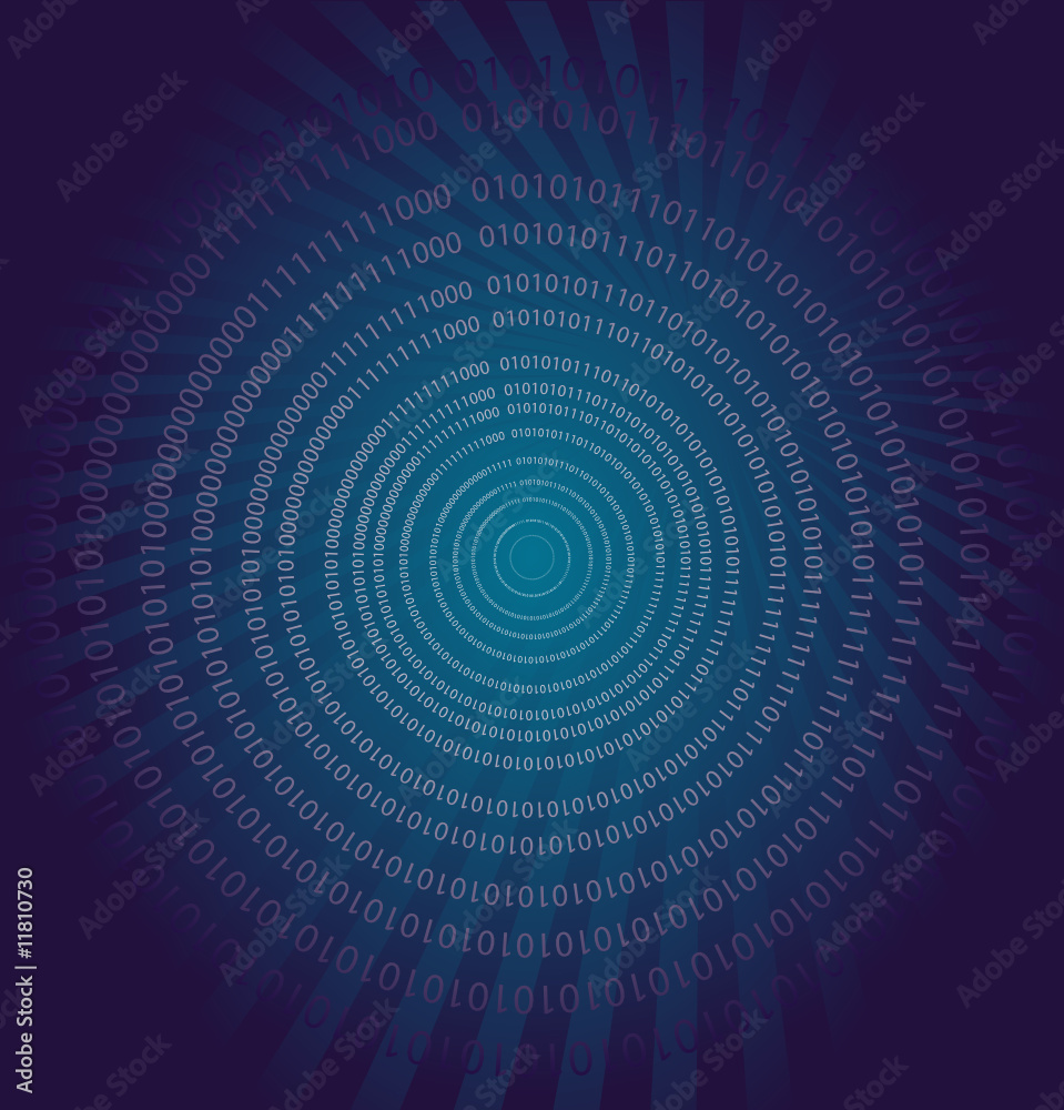 Vector background with binary data Vector background with binary data