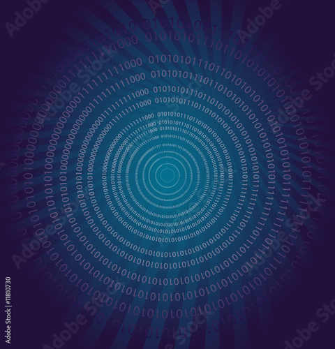Vector background with binary data