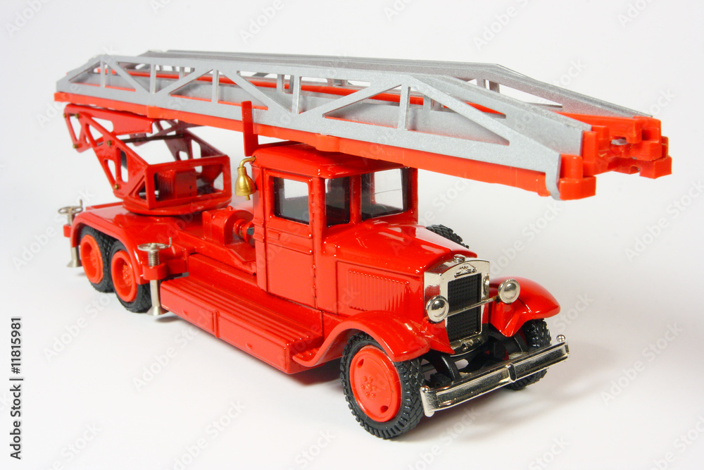 Metal collection scale model the red fireman of a retro the car