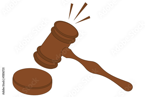 A pounding wooden gavel Gavel