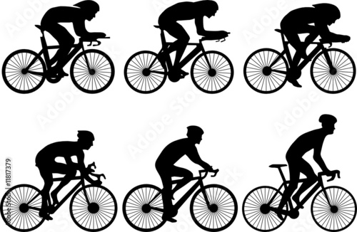 bicycle race silhouettes