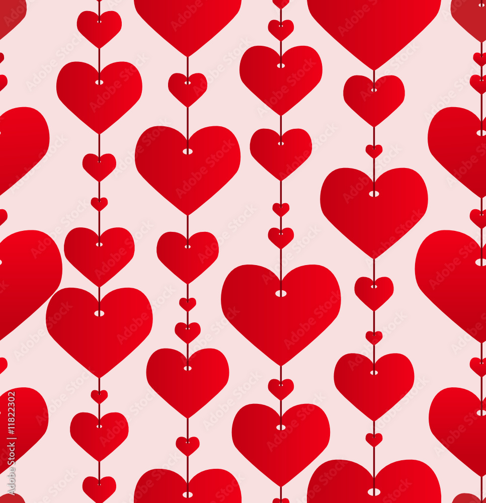 Valentine red background. Vector illustration