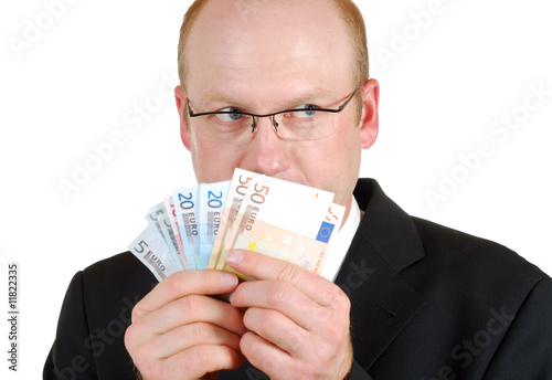 Mann mit Euros