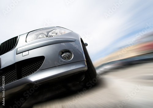 Fast car moving with motion blur © hfng