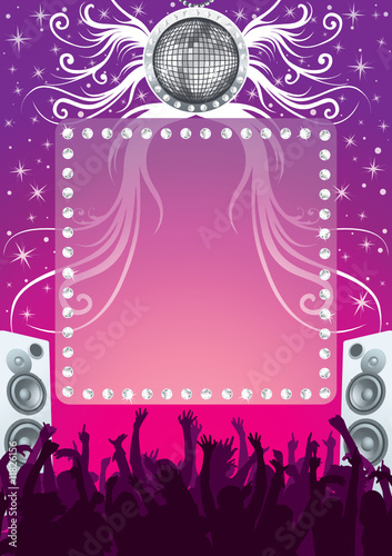 Glamour disco party in the night club