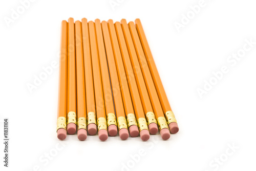 Pencils isolated on a white background