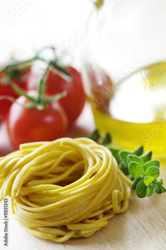 fresh pasta and ingredients