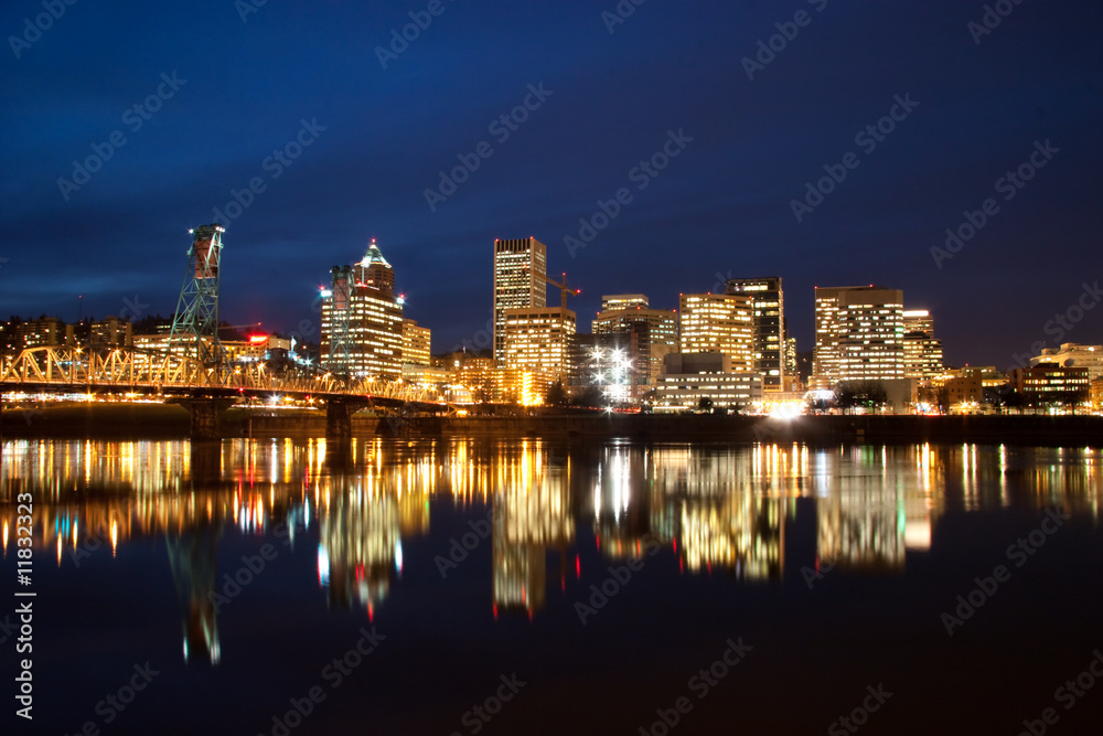 Fototapeta premium Portland At Night
