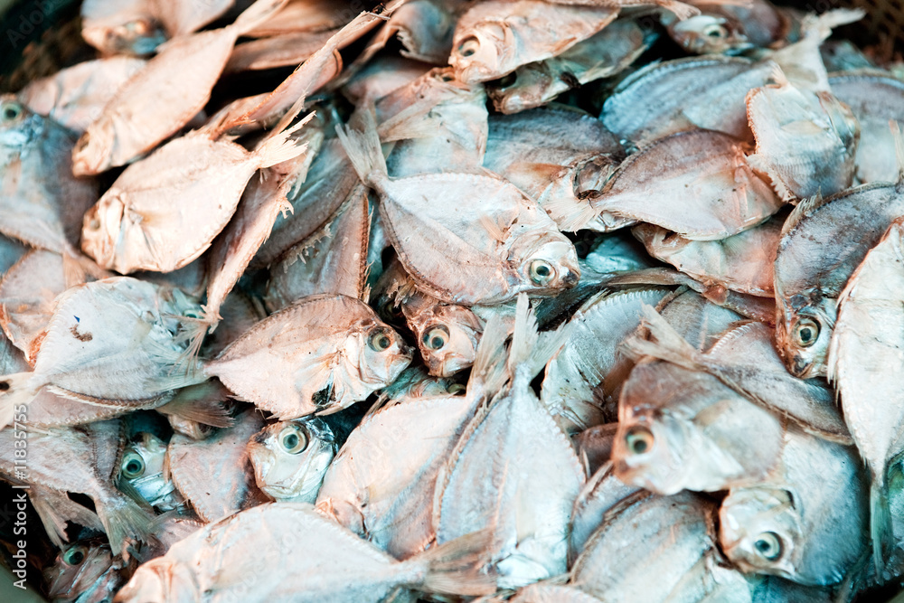 Naklejka premium Dried Fish Background