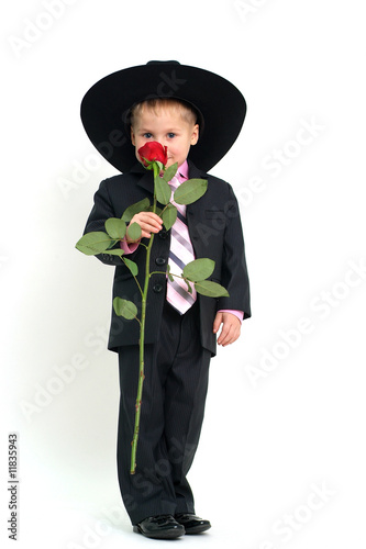Boy with rose