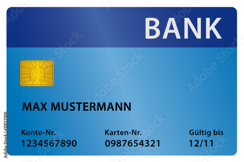 Bank blau