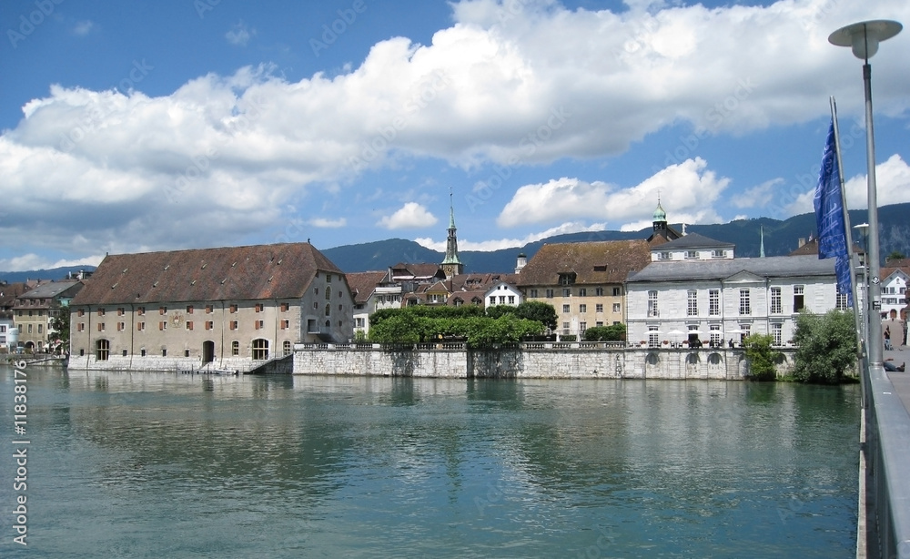 City of Solothurn, Switzerland across the River Aar City of Solothurn, Switzerland across the River Aar