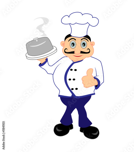 Chef presenting a meal