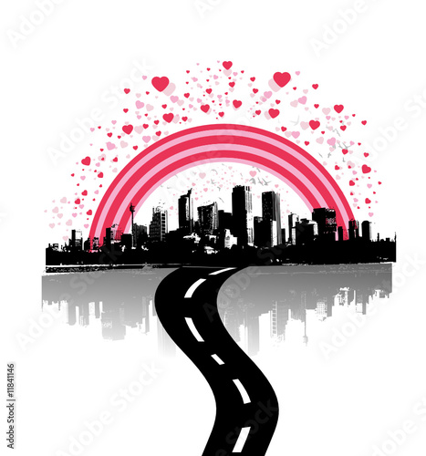 awesome city hearts design