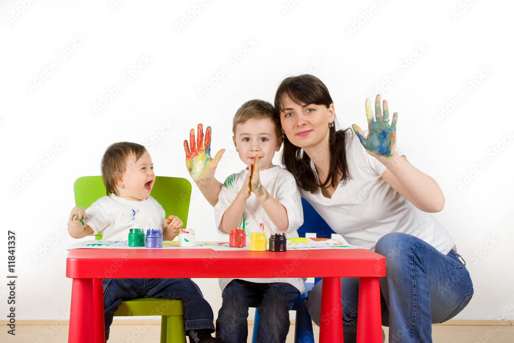 Obraz premium painting family