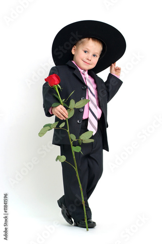 Boy with rose