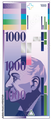 Schweizer Banknote 1000 Franken