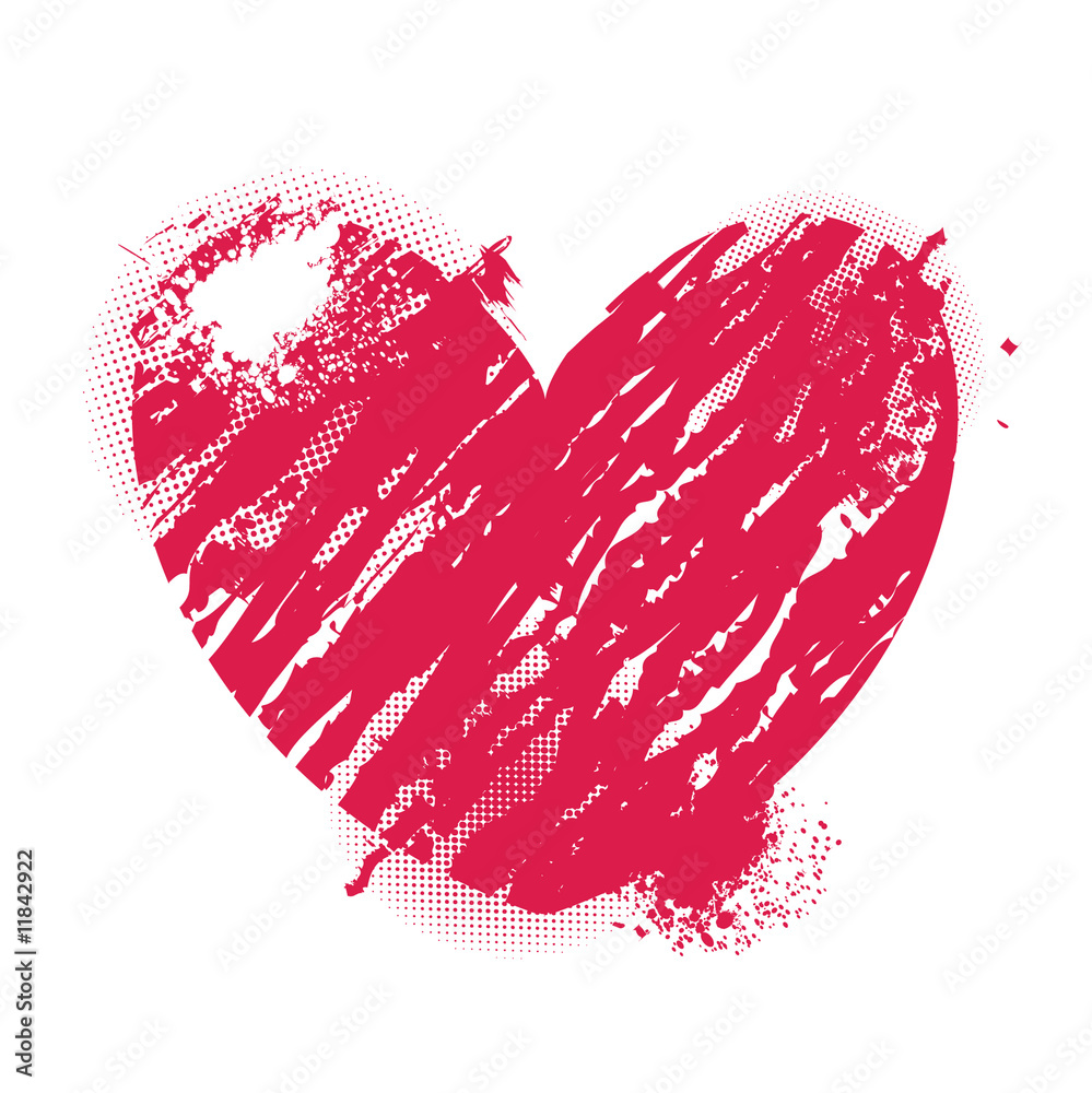 valentine illustration of an abstract heart with grunge valentine illustration of an abstract heart with grunge