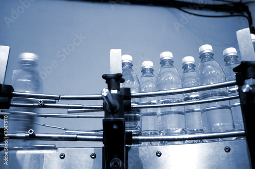 water bottles on conveyor belt