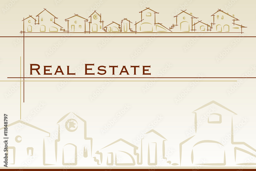 Real estate business card. Project card classic style