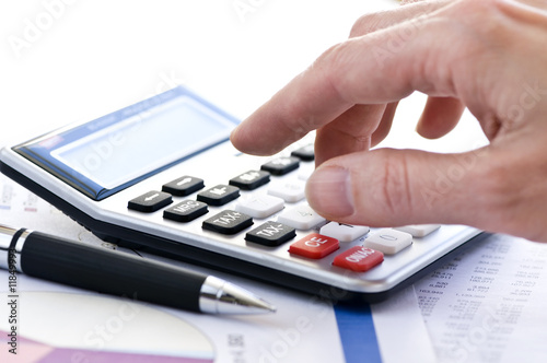Tax calculator and pen