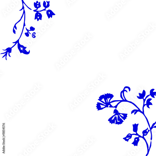 FLORAL BLEU BLANC