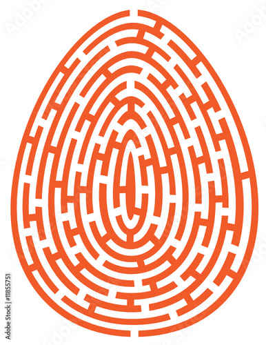 Vector illustration of egg type labyrinth