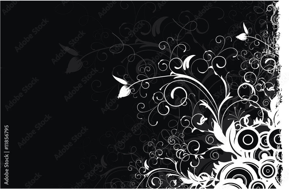 abstract illustration of a floral background with grunge abstract illustration of a floral background with grunge