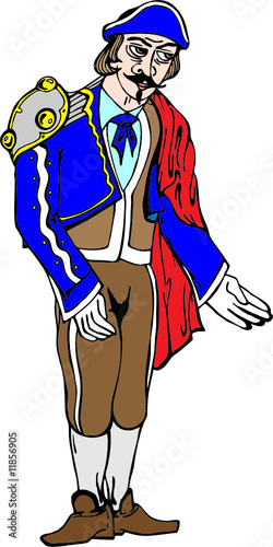 Bullfighter in traditional drees vector illustration