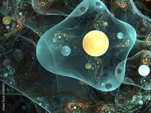 Abstract background. Yellow - blue palette.