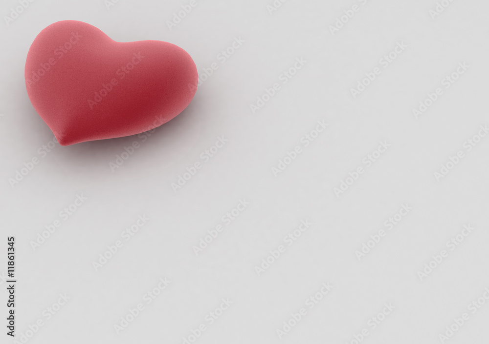 Heart on grey background