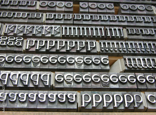 alte Bleibuchstaben für Buchdruck