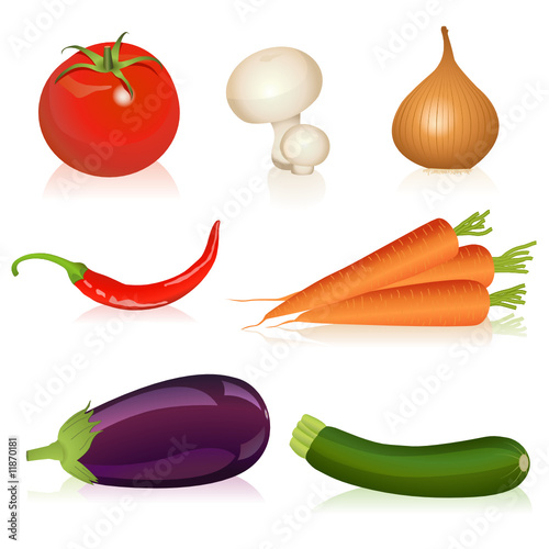 Set of vegetables