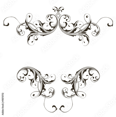 Floral vintage frame