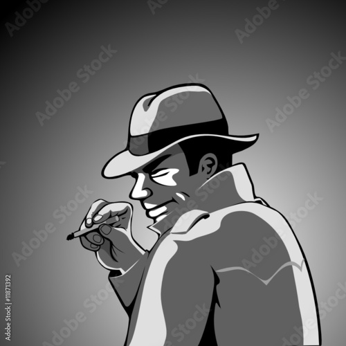 Cooler Typ mit Hut, Vektor Illustration