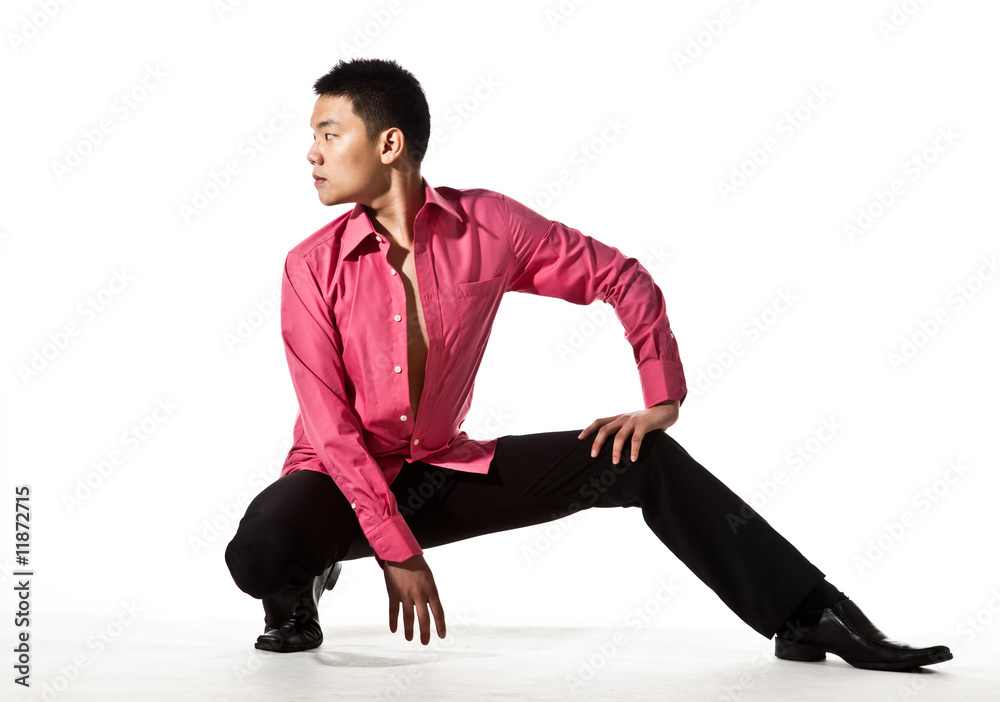 asian young man in stylish attire